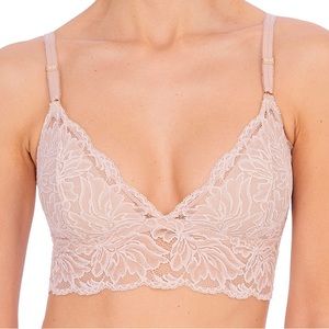 Natori embolden lace bralette in rose beige NWT size M